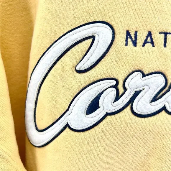 Vintage 90s Orsman Yellow Cotton National Corvette Museum Sweatshirt